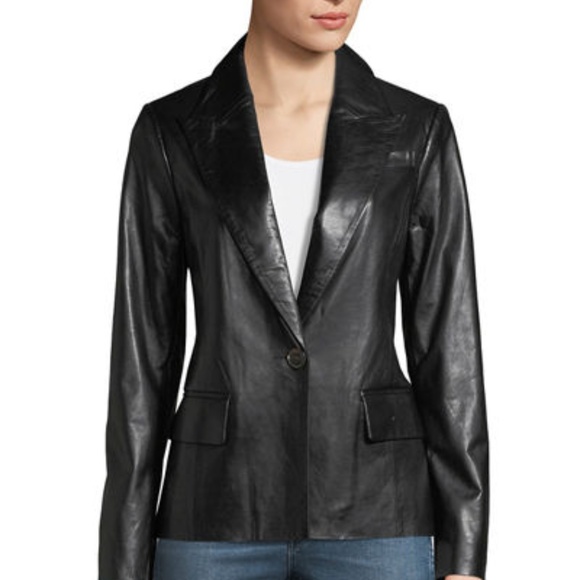 Neiman Marcus Jackets & Blazers - Leather One Button Blazer NWT